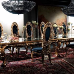 Experience Collection Black and Gold Dining Set