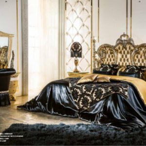 Cappelletti Tribute Gold and Black Bedroom Set