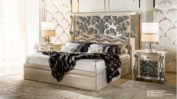 Cappelletti Tribute White And Silver Bedroom Set