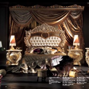 Experience Collection Gold and White Pearl Bedroom Set