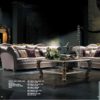 Experience Collection Gold And White Pearl Living Room Set